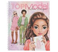 Depesche 13582 Create Your TOPModel Colouring Book with 40 Pre-Printed Pages for Designing Outfits, Colouring Book for Designing and Decorating Beautiful Looks