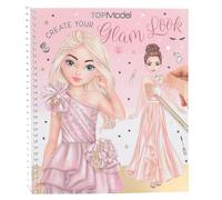 Depesche 13583 TOPModel Create Your Glam Look Colouring Book Set with 36 Pages for Designing Outfits, Includes 6 Sticker Sheets