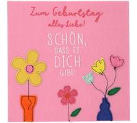 Depesche 13593.25 Folding Card Paper Love Birthday Greeting Card with Matching Saying and Colourful Designs, without Text Inside, Folding Card with Envelope