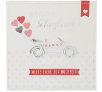 Depesche 13593.47 Folding Card Paper Love Wedding Greeting Card with Matching Saying and Colourful Designs, without Text Inside, Folding Card with Envelope