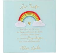 Depesche 13593.56 Folding Card Paper Love Christening Greetings Card with Matching Saying and Colourful Designs, without Text Inside, Folding Card with Envelope