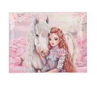 Depesche 13613 TOPModel Viva Violet Stationery Box in Pink with Model Motif, Horse and Flowers, Includes Paper, Pencils, Eraser, Ruler and Much More