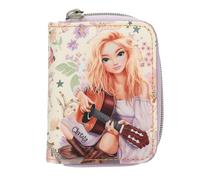Depesche 13666 TOPModel Cowgirl Wallet in Purple with Model Motif and Flower Pattern Purse with Press Stud Closure