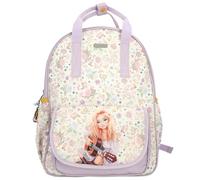 Depesche 13672 TOPModel Cowgirl Backpack in Purple and Cream with Model Motif and Flower Pattern, Bag with Adjustable Straps