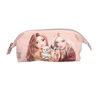 Depesche 13675 TOPModel Fur Ever Friends Pencil Case in Pink with Model Motif, Dogs and Cats, Pencil Case with Hanger