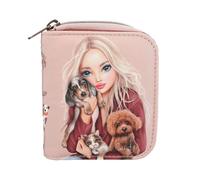 Depesche 13678 TopModel Fur Ever Friends - Pink and Copper Purse, Dogs and Cats, Coin Purse with Snap Button Closure