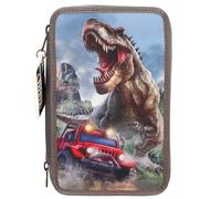 Depesche 13693 Dino World 3 Compartment Pencil Case New World