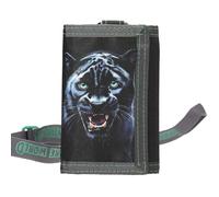 Depesche 13696 Adventure World Panther - Wallet in Black and Green with Panther Motif Wallet with Lanyard Strap