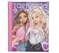 Depesche 13722 TOPModel My BFF Colouring Book with LED and Sound, with More than 40 Pre-Printed Pages to Design, Set Including Paper, Stencil, Stickers and More