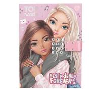 Depesche Diary TopModel 413723 My BFF – Number Code & Sound, 80 Lined Colourful Pages, Pink