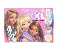 Depesche 13731 TOPModel XXL Activity Book with 24 Pre-Printed Pages for Colouring, Puzzles and Stickers, Set Including 4 Sheets of Stickers