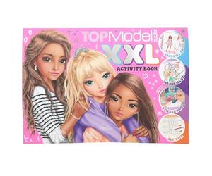 Depesche 13731 TOPModel XXL Activity Book with 24 Pre-Printed Pages for Colouring, Puzzles and Stickers, Set Including 4 Sheets of Stickers