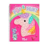 Depesche 13755 Ylvi Pop & Paint Colouring Book with Colourful Unicorn Plopper Toy and 36 Colouring Pictures to Design and Decorate