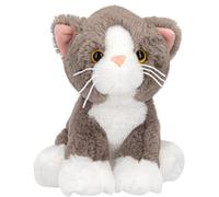Depesche 13767 TOPModel Fur Ever Friends Cuddly Toy Cat Ruby with Soft Fur in Grey and White, Approx. 16 cm Plush Toy