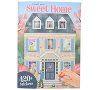 Depesche 13806 Create Your Sweet Home Sticker Book with 24 Pages for Designing Different Rooms, Includes More Than 420 Stickers
