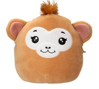 Depesche 13854 Ylvi Swoppies Cuddly Toy Monkey in Brown with Luminous Effect and Round Ears, Approx. 20 cm Plush Toy