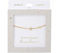 Depesche 13896.5 Gold Bracelet with "C" and Heart Pendant - Adjustable Length - Gift for Friends and Family