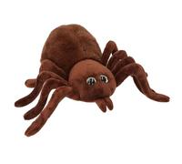 Depesche 13903 Adventure World Cuddly Toy Spider in Light Brown with Glitter Eyes Approx. 20 cm Large Plush Toy