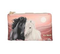 Depesche 13970 Miss Melody Blossom Pony Wallet in Pink with Horse Motif, Horse Pattern and Gold Details, Purse with Press Stud Closure