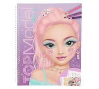 Depesche 13983 Create Your TOPModel Make Up Colouring Book with 20 Pre-Printed Pages to Create Makeup Looks, Including 2 Sticker Pages