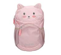 Depesche 13992 Princess Mimi Ergonomic Backpack in Pink with Cat Face, Applied Cat Ears and Polka Dot Pattern, Bag with Adjustable Straps