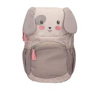 Depesche 13993 Princess Mimi Ergonomic Backpack in Brown and Beige with Dog Face, Applied Floppy Ears and Polka Dot Pattern, Bag with Adjustable Straps