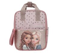 Depesche 14011 TOPModel Dots Backpack in Pink with Model Motif, Dots Pattern and Glitter, Bag with Adjustable Straps