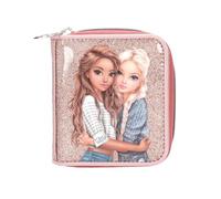 Depesche 14013 TOPModel Dots Wallet in Pink with Model Motif, Dots Pattern and Glitter, Purse with Press Stud Closure