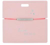 Depesche 14018.2 Message Bracelet Stainless Steel Plate with Coloured Band Adjustable Length Ideal Gift for Friends and Family