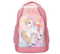 Depesche 14038 Ylvi Sugar Pop School Backpack in Pink with Unicorn Motif and Gli