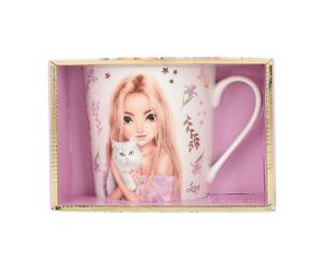 Depesche 14064 TOPModel Blooming Kitty Mug in White with Model and Cats Motif In