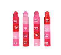 Depesche 14075 TOPModel Candy Glam Tinted Lip Balm - Lip Care Set, with 4 Individual Colours, from Red to Rose, Snap Together, with Sweet Cotton Candy Fragrance