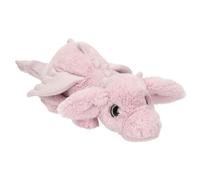 Depesche 14182 Snukis - Plush Toy Dragon in Pink, with Soft Fur and Pink Glitter Eyes, Approx. 50 cm Plush Animal