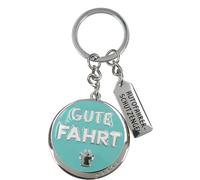 Depesche 14195.04 Favourite Keyring in Silver, Metal, Enamel Lucky Charm in Turquoise, Key Ring and Loving Message, to Give as a Gift