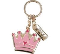 Depesche 14195.05 Favourite Key Ring in Gold, Metal, Enamel Lucky Charm with Crown, Key Ring and Loving Message, to Give as a Gift