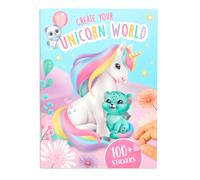 Depesche 13880 Ylvi Create Your Unicorn World Sticker Book with 20 Pages for Creating Magic Background Motifs, Includes 6 Sticker Sheets Glitter, Silver and Foam Stickers