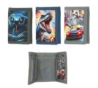 Depesche Adventure World Wallet 1 x Wallet with Fastening, Coin Compartment, Card Slots and Key Ring, 3 Possible Designs Assorted Colours