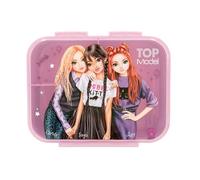 Depesche Brotdose 13257 TOPModel Rebel Kitty Purple, with Model Motif and Leo Pattern, Lunch Box with 3 Compartments and Transparent Lid, Multicoloured