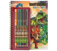 Dino World Colouring Book with Colouring Pencils