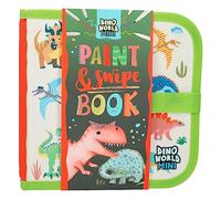Depesche Dino World Paint & Swipe Book 12101 Colouring Book with Wipe Clean Pages Includes 6 Fibre Pens