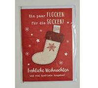 Depesche Folding Cards Love Christmas Greetings Folding Cards Love Christmas Greetings A Pair of Flakes for Socks!