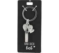 Depesche Glamour 0013720.01 Metal Keyring Lucky Charm Heart Keyring Love Message Gift