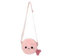 Depesche Kleine Umhängetasche 13727 Princess Mimi Robby-Small Pink Bag with Seals, Plush and Fins Design, with Adjustable Shoulder Strap Unisex-Children and Girls, 0, STK