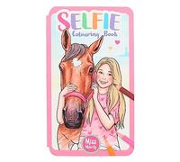 Depesche Miss Melody 12490 Selfie Colouring Book with Funny Horse Motifs, 30 Pages, Colouring Book with Stickers