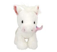 Depesche Miss Melody 12939 Cuddly Toy Horse in White with Braided Braid in Pink and Blue Approx. 20 cm Plush Horse