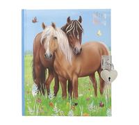 Depesche Miss Melody 12967 Personal Diary with Horses and Heart Castle, 192 Lined and Beautifully Illustrated Pages, Multi-Colour