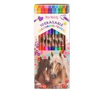 Depesche Miss Melody 13369 Colouring Pencils Set with 10 Colours in Case with Eraser Topper on Each Pen, for Colouring at School and Leisure