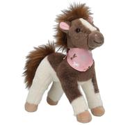 Depesche Miss Melody 13480 Cuddly Toy Horse in Brown/White with Pink Neckerchief Approx. 18 cm Large Plush Toy with Cuddly Mane