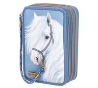 Depesche Miss Melody 3-Compartment Pencil Case Denim Blue