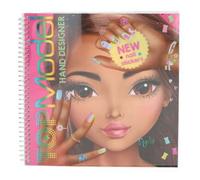 Depesche TOPModel 14000 Hand Designer Colouring Book with 46 Pre-Printed Pages for Designing Model Motifs, Includes 3 Sticker Sheets